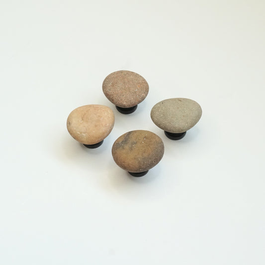 Beach Stone Cabinet Pulls - Set of 4 | Delicate Warm Sand