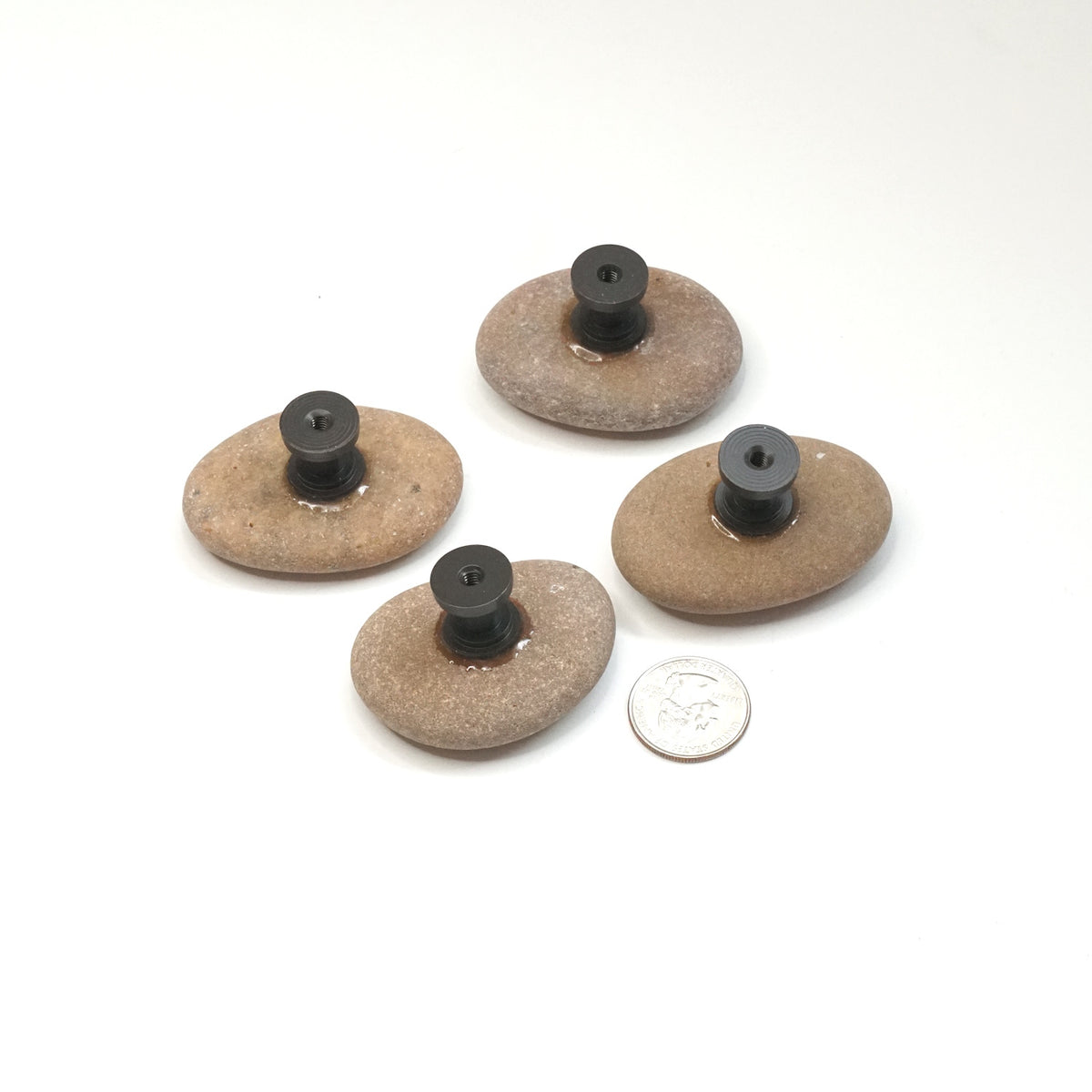 Beach Stone Cabinet Pulls - Set of 4 | Large Bold Browns