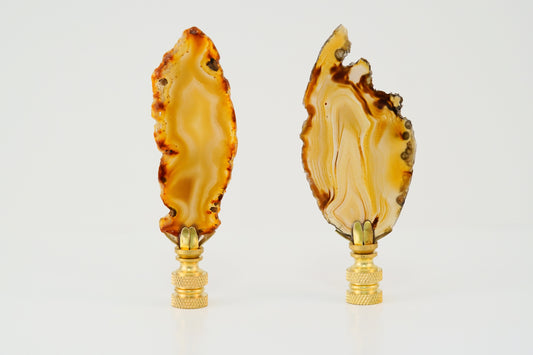 Lamp Finial Set - Polished Brazilian Agates