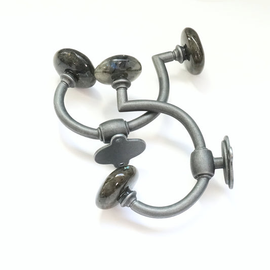 Custom Order - Robe and Towel Hooks | Labradorite Gemstones