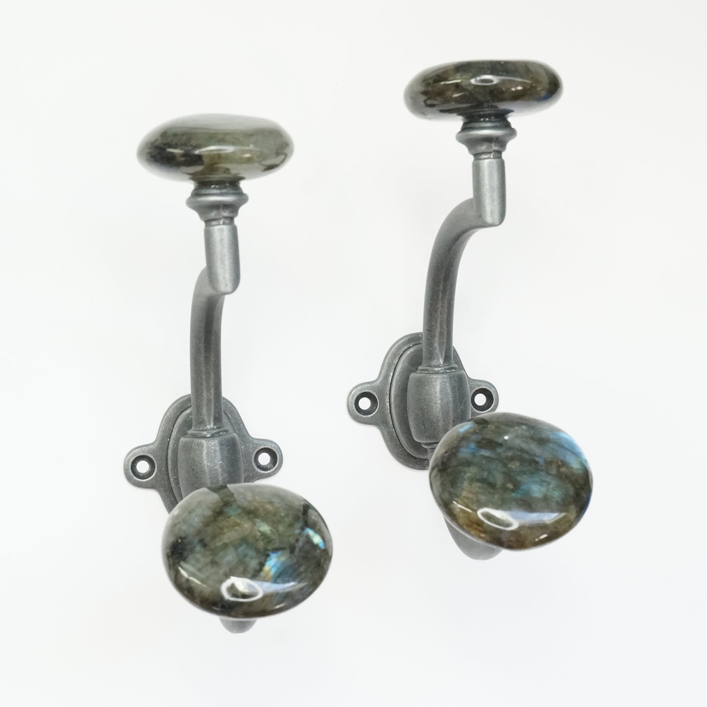 Custom Order - Robe and Towel Hooks | Labradorite Gemstones