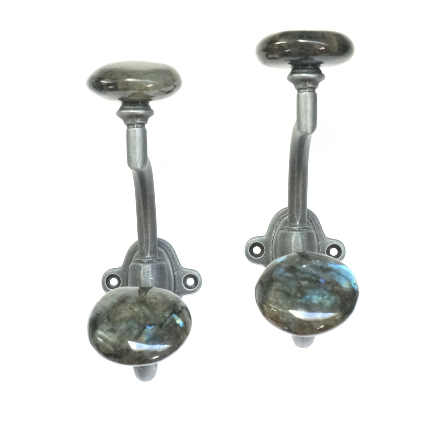 Custom Order - Robe and Towel Hooks | Labradorite Gemstones