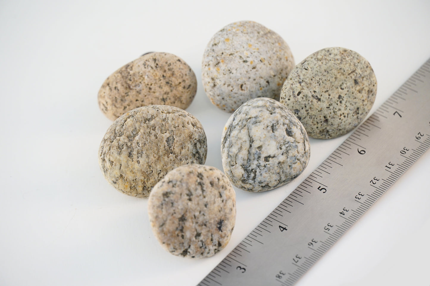 Granite Beach Rock Stone Pebble Cabinet Knobs - Set of 6